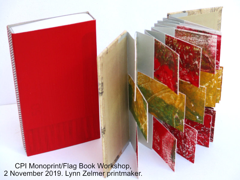 Monoprint for flag book